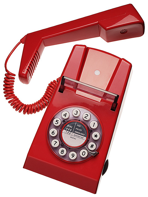1970's trim phone in red